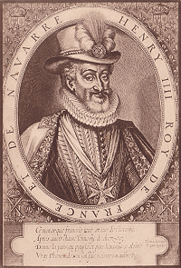 A picture of Henri IV - frontispiece in the book 'The Amours of Henri de Navarre' by Leiut. Colonel Andrew C. P. Haggard
