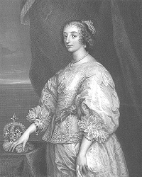 A picture of Henrietta Maria Queen of England, wife of King Charles I of England, daughter of Henri IV of France and Maria de Medici