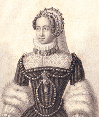 A picture of Jeanne D'Albret - From an engraving in a book by Vauvilliers published in 1818